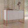 Buffet Sala de Estar 3 Portas Berlim - Branco Cobre Branco Cobre - 5