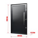 Ver imagem 2 de Porta Pivotante Alumínio Lambril c/Puxador Dir. Elite Preto 240x120 Brimak