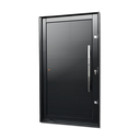 Ver imagem 1 de Porta Pivotante Alumínio Lambril c/Puxador Dir. Elite Preto 240x120 Brimak