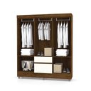Ver imagem 4 de Guarda-roupa Ideal 6 Portas Imbuia Champagne 3 Cabideiros 2 Gavetas 153cm