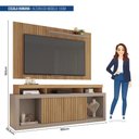Ver imagem 7 de Kit Sofá Cheer Solar 3 Lugares Retrátil Reclinável com Rack Painel 65 New Oscar