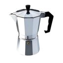 Ver imagem 1 de Cafeteira Italiana 6 Xicaras Moka Manual em Aluminio Prata Luxo Expresso Grande Profissional Duravel