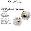 Ver imagem 2 de Quatro Suportes de Prateleira Formato Invertido para Prateleira Mão Francesa 10cm Aço Branco