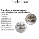 Ver mais imagens de 8 Suportes de Parede Cantoneira em L Aço Resistente 35cm para Prateleira Mão Francesa Moderna Preto