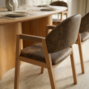 Ver imagem 3 de Mesa Jantar Aracaju Orgânica 180cm com 6 Cadeiras Akkegra:nobuck Marrom