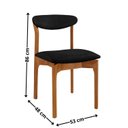 Ver imagem 2 de Kit 2 Cadeiras para Sala de Jantar Monaco Madeira Maciça