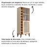 Cristaleira com Adega em Mdf Porta de Vidro 10 Nichos Life:nature / Off White - 5