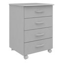 Ver imagem 1 de Gaveteiro Volante 04 Gav. 0,67×0,46×0,40m – Cor Cinza – INCOFLEX – 21210