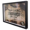 Ver imagem 1 de Quadro Cofre Porta Objetos Lembrança TaColado Moldura Preta