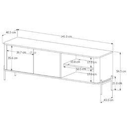 Rack para Tv Tucupí Bancada Off White Preto Jb Bechara - 5