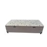Cama Box Baú Solteiro Conjugado, (com Colchão Acoplado) em Suede Bege - 1