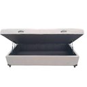 Ver imagem 2 de Cama Box Baú Solteiro Conjugado, (com Colchão Acoplado) em Suede Bege