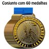 Lote 60 Medalha 4,5cm Basquete Basquetebol Premiação Colégio Bronze - 6