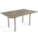 Ver imagem 1 de Mesa P- Cozinha Elba Tampo Madeirado C- Vidro 160cm Niquel-Freijo Bronze - Kappesberg