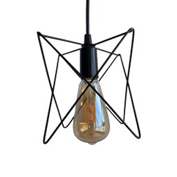 Pendente Aramado Poptem estrela 1 lampada preto - 2