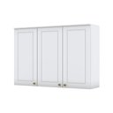 Ver imagem 5 de Armário Aéreo 120cm 3 Portas Americana Henn - Branco Hp Fosco