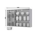 Ver imagem 2 de Armário Aéreo 120cm 3 Portas Americana Henn - Branco Hp Fosco