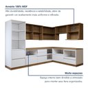 Ver imagem 6 de Cozinha Completa Modulada 9 Peças 11 Portas 8 Gavetas com Rodapé Norten Branco/Nature
