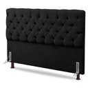 Ver imagem 1 de Cabeceira Cama Box Casal Queen Size Lylla 160cm Capitonê com Frame Suede Preto - Desk Design