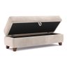 Recamier Calçadeira Bali 120cm Suede Bege- Inova Decorações - 1