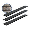Ver imagem 2 de Kit 3 Prateleira Preta 90X10 + Suporte Flutuante Mdf  Organizadora Decoração Cozinha Banheiro Sala