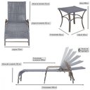 Ver imagem 2 de 2 Cadeiras Espreguiçadeiras Piscina Corda Náutica Catar e Mesa de Centro em Alumínio Trama Orignal