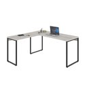 Ver imagem 2 de Mesa Em L Diretor 150X150X75Cm Snow/Est.Preta