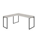 Ver imagem 1 de Mesa Em L Diretor 150X150X75Cm Snow/Est.Preta
