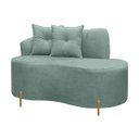 Ver imagem 2 de Sofá Namoradeira Orgânico Grécia 2 Lugares 145cm Bouclê:bouclê Verde Menta