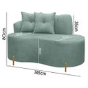 Ver imagem 6 de Sofá Namoradeira Orgânico Grécia 2 Lugares 145cm Bouclê:bouclê Verde Menta