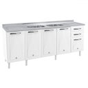Ver imagem 2 de Balcão de Cozinha para Pia em Aço Star New 5 Portas 2 Gavetas Branco - Telasul