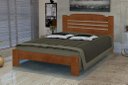 Ver imagem 1 de Cama King Size Dubai de Madeira Maciça Angelim Pedra/Tauari Castanho
