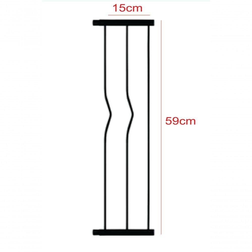 Extensor Prolongador de 15x59 Cm para Portão Grade Pet Altura 69 Preto D - 1
