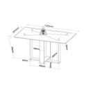 Ver imagem 3 de Conjunto Mesa de Jantar Retangular Milani Mel 4 Cadeiras Brisa Linho Marfim