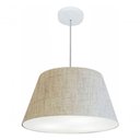 Ver imagem 2 de Lustre Pendente Cone Vivare Md-4249 Cúpula em Tecido 30/50x35cm - Bivolt Rustico-bege 127/220v