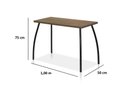Ver imagem 2 de Conjunto Mesa e 2 Banquetas em Aço Preto C/ Tampo MDP Nogal