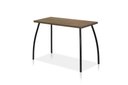 Ver imagem 4 de Conjunto Mesa e 2 Banquetas em Aço Preto C/ Tampo MDP Nogal