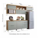 Ver imagem 6 de Cozinha 5 Peças 100% Mdf Marquesa Nature-verde