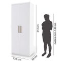 Ver imagem 3 de Guarda-Roupa Modulado 2 Portas Sauá CabeCasa MadeiraOriginals