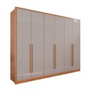 Ver imagem 2 de Guarda-Roupa 6 Portas 6 Gavetas Plus 100% MDF Anápolis Laranja/Cinamomo/Off White