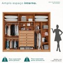 Ver imagem 4 de Guarda-Roupa 6 Portas 6 Gavetas Plus 100% MDF Anápolis Laranja/Cinamomo/Off White