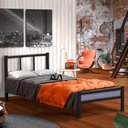 Ver imagem 1 de Cama De Ferro Vintage Casal 1.38 Preto Jane Shop JM