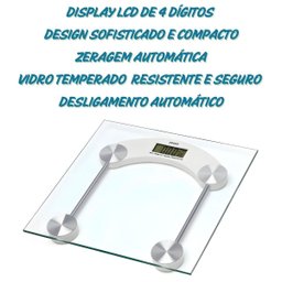 Balança Digital Eletrônica de Vidro 180kg - Precisão e Durabilidade - 3