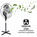 Ver mais imagens de Ventilador Pedestal de Coluna Turbo 3 Pás Oscilante Silencioso 40cm Regulável 3 Velocidades 127v