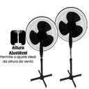 Ver imagem 6 de Ventilador Pedestal de Coluna Turbo 3 Pás Oscilante Silencioso 40cm Regulável 3 Velocidades 127v