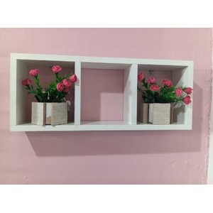 Nicho 50x20x10 Retangular Grande 100% Mdf Sala Quarto Cozinha