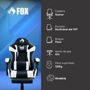 Ver imagem 6 de Cadeira Gamer Fox Racer Zerda com Apoio de Pés Branca W20