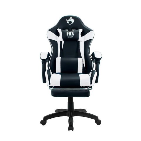 Cadeira Gamer Fox Racer Zerda com Apoio de Pés Branca W20