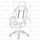 Ver imagem 4 de Cadeira Gamer Fox Racer Zerda com Apoio de Pés Branca W20