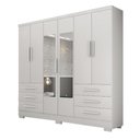 Ver imagem 2 de Guarda Roupa Agata 6 Portas 6 Gavetas com Espelho com 6 Pés Clic Móveis